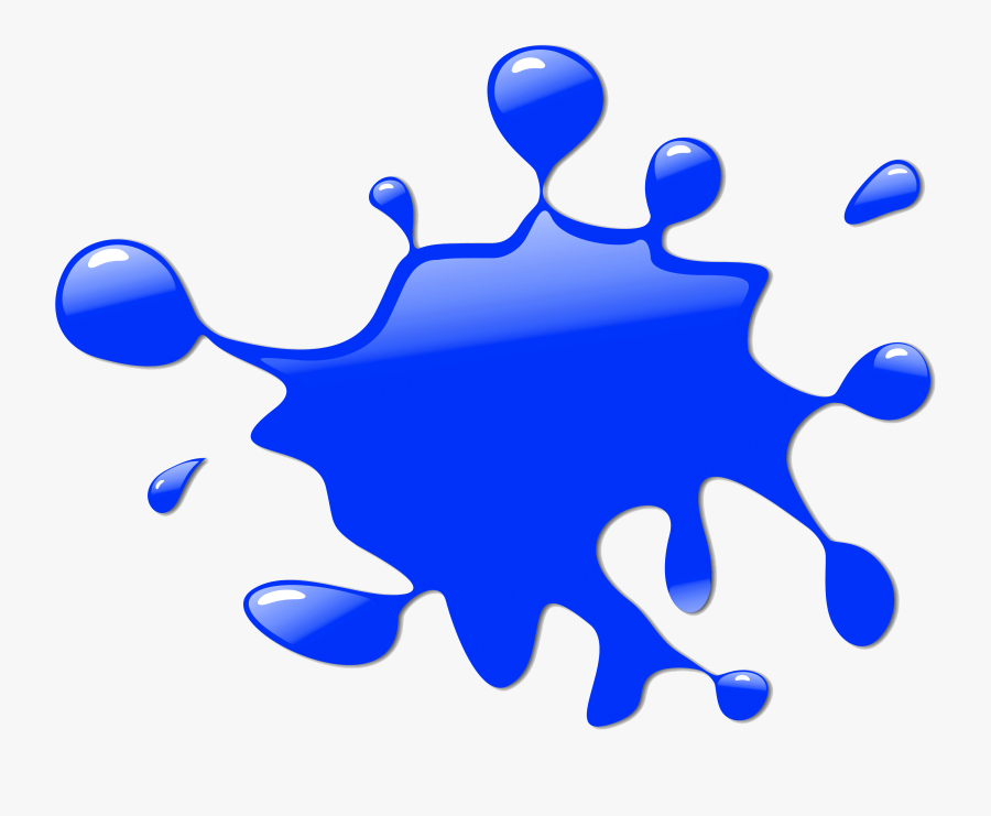 Blue Paint Splatter Clipart, Transparent Clipart