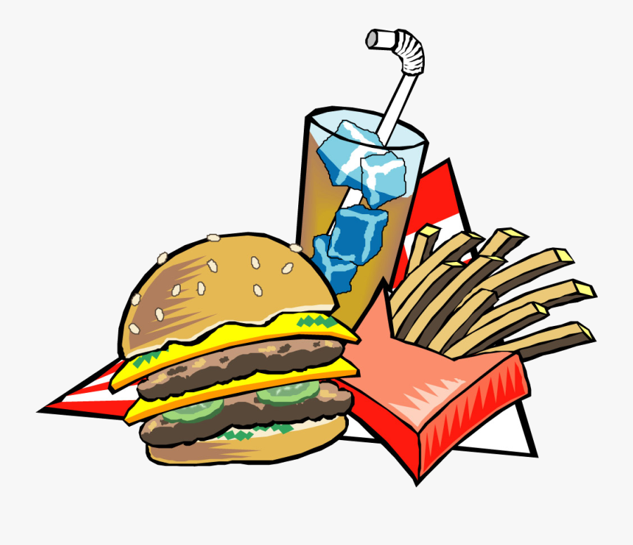 Hamburger Fast Food Eating Clip Art - Essen Und Getränke Clipart, Transparent Clipart