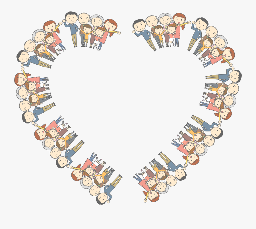 Multigenerational Family Heart Frame Graphic Free Library - Grand Mother Grand Father, Transparent Clipart