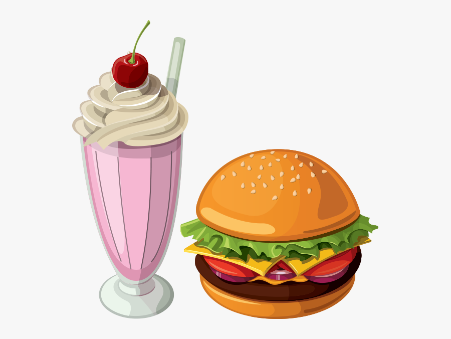 Hamburgers Free On Dumielauxepices - Burger And Shake Clipart, Transparent Clipart