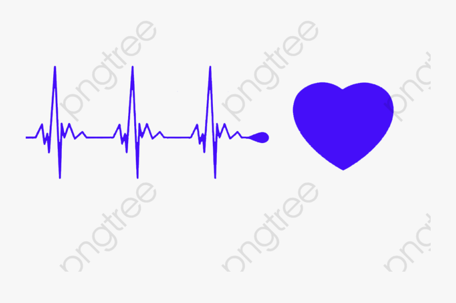 Heartbeat Png Blue - Battement De Coeur Psd, Transparent Clipart