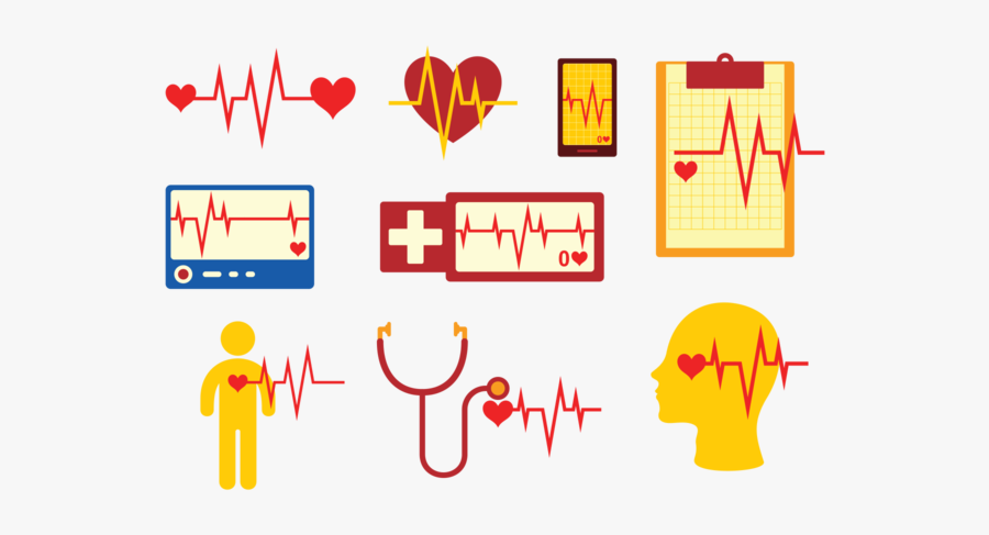 Flatline Icons Vector - Herzfrequenz Clipart, Transparent Clipart