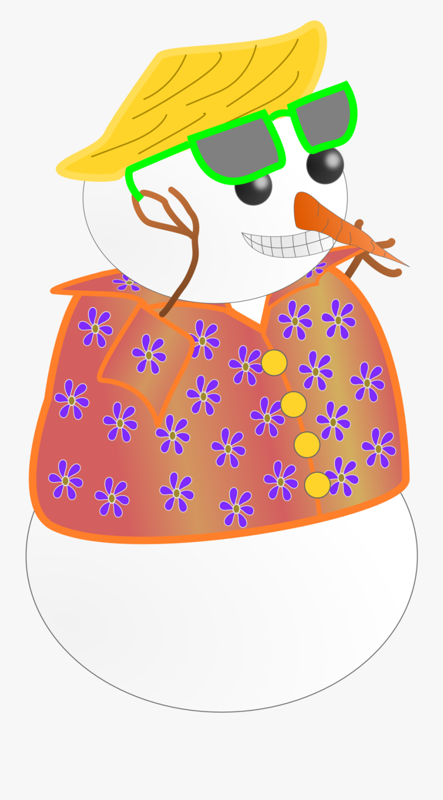 Hawaiian Snowman Png, Transparent Clipart