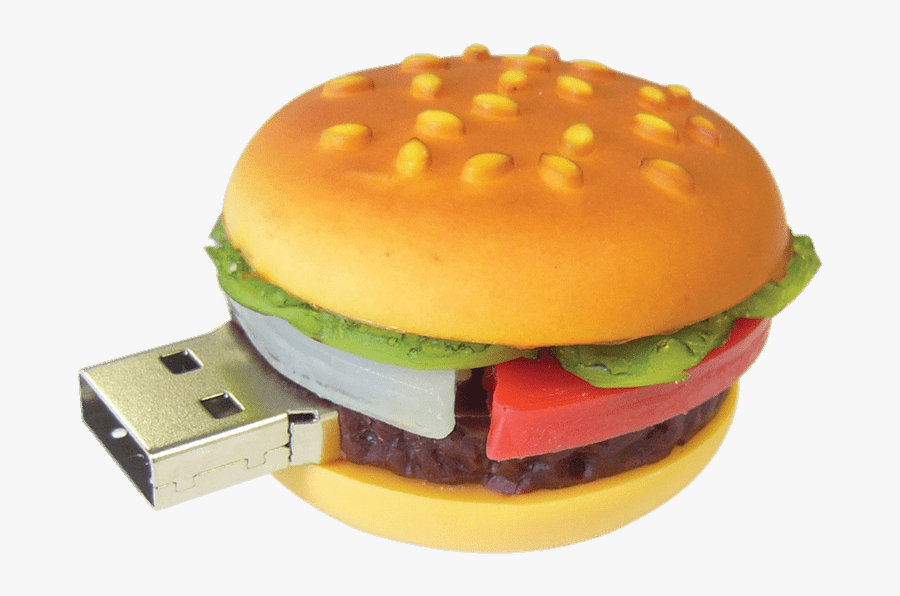 Hamburger Usb Stick Clip Arts - Hamburger Usb Stick, Transparent Clipart