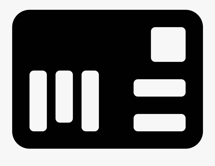 Postcard With Barcode Icon, Transparent Clipart