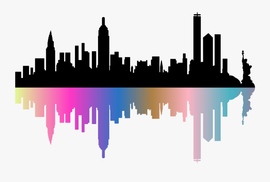 New York City Skyline Clipart - New York Skyline Silhouette, Transparent Clipart