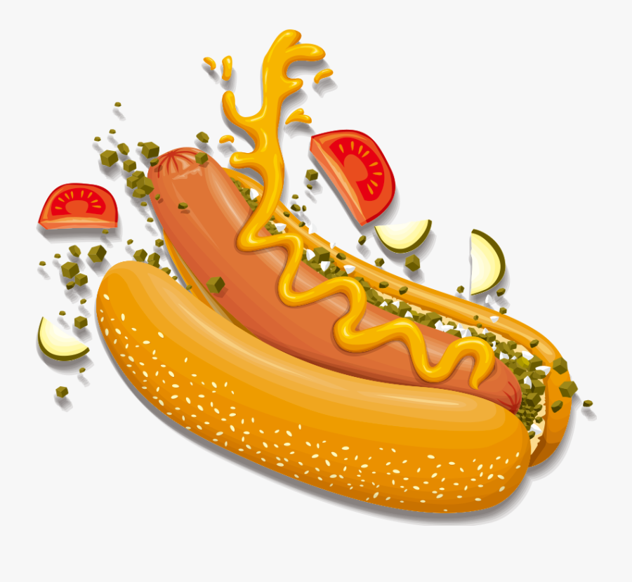 Barbecue Hot Vector Hamburger Dog Png File Hd Clipart - Vector Hot Dog Png, Transparent Clipart