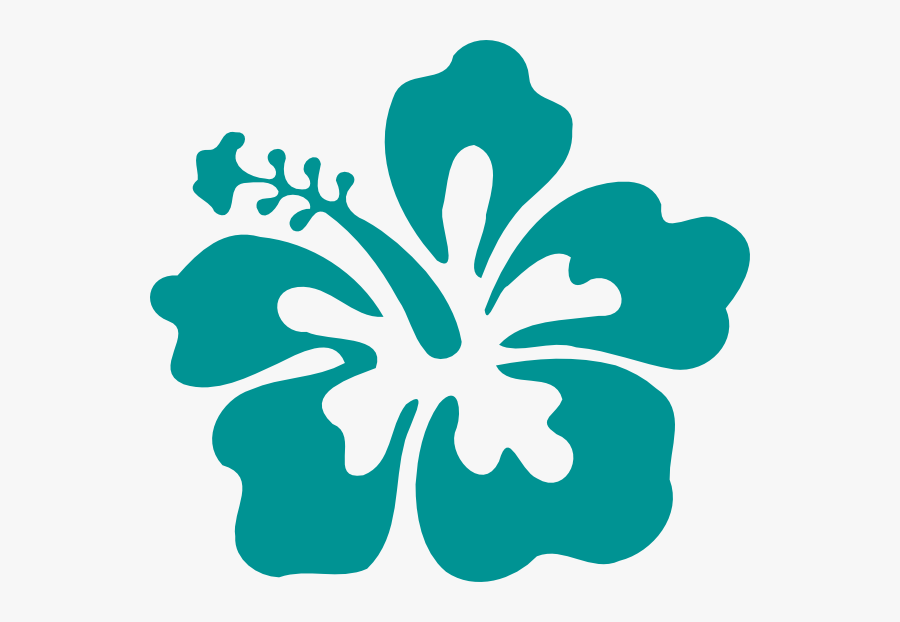 Hibiscus Teal Amp Green Clip Art - Hibiscus Flower Clipart Png, Transparent Clipart