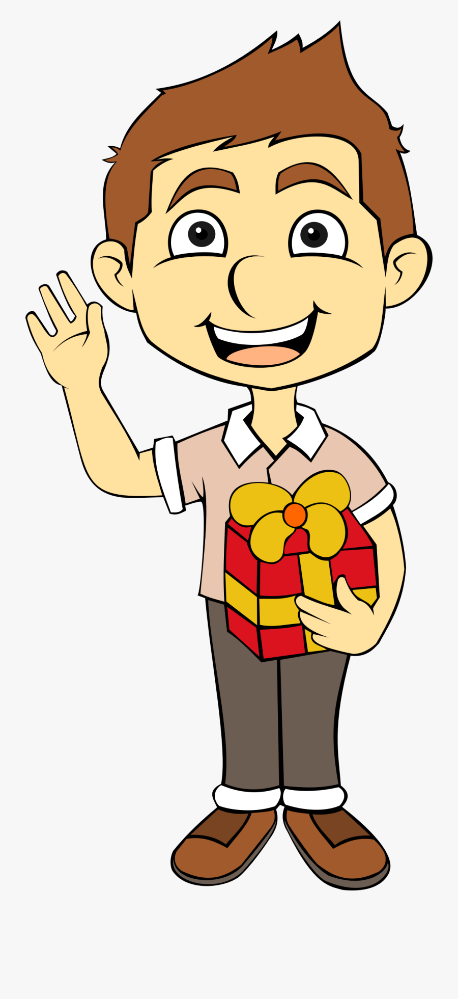 Child Big Image Png - Kid With Gift Clipart, Transparent Clipart