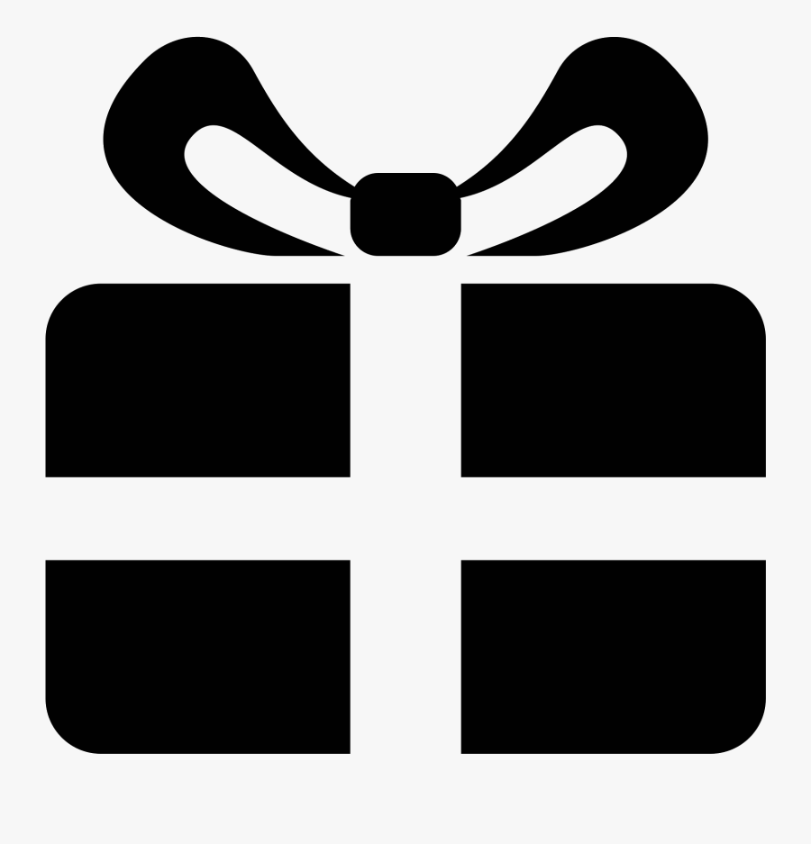 Christmas Gift Icon - Gift Clipart Black, Transparent Clipart