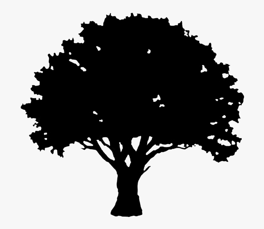 English Oak Tree Silhouette Clip Art - Oak Tree Silhouette Svg, Transparent Clipart