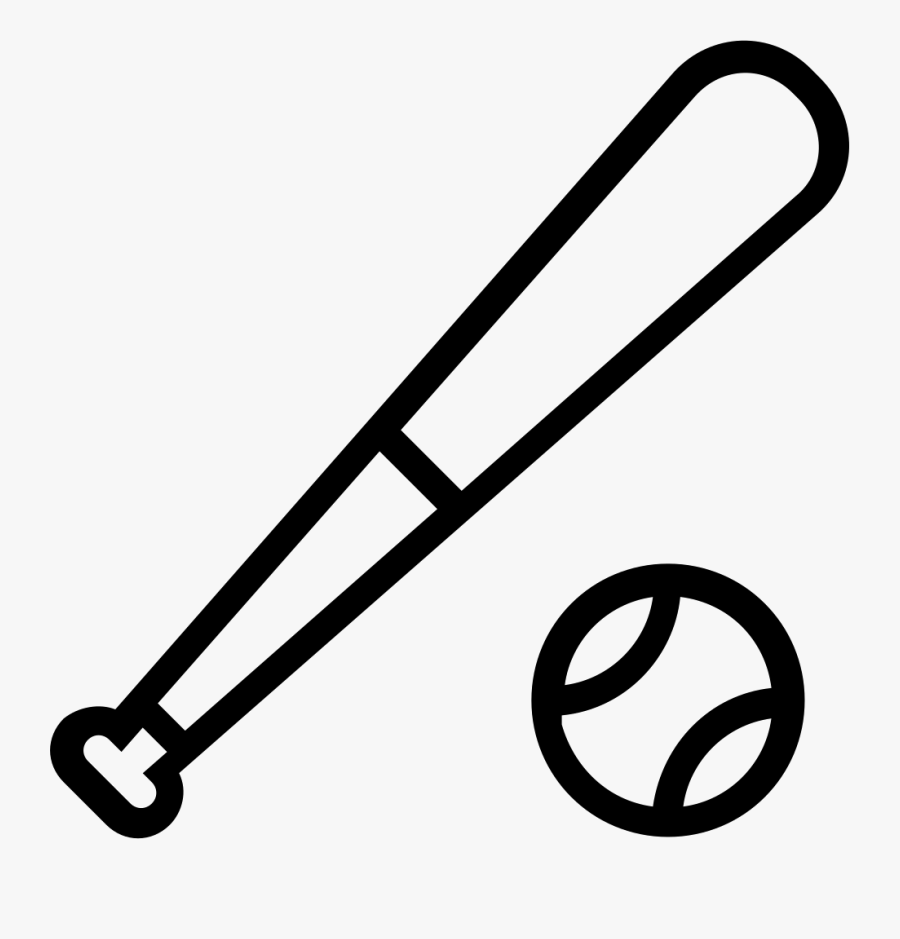Clip Art Baseball Bat And Ball Clipart - Baseball Bat Outline Clipart, Transparent Clipart