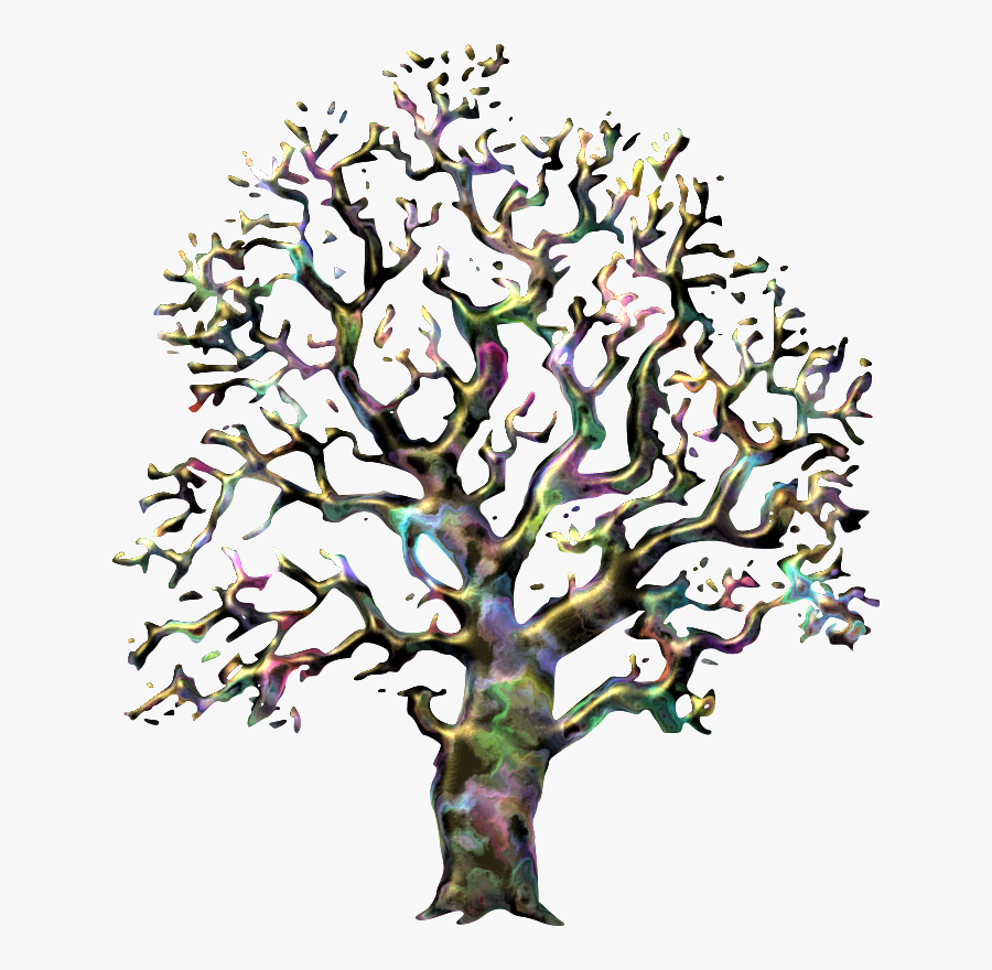 Oak Tree Shower Curtain Clipart , Png Download - Tree Black And White Clip Art, Transparent Clipart