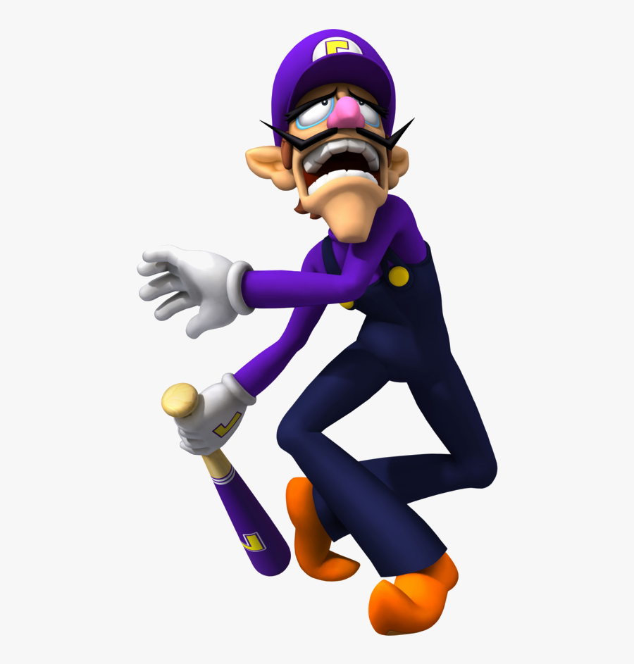 Waluigi Baseball Bat Png Clip Art Free Stock - Mario Super Sluggers Waluigi, Transparent Clipart