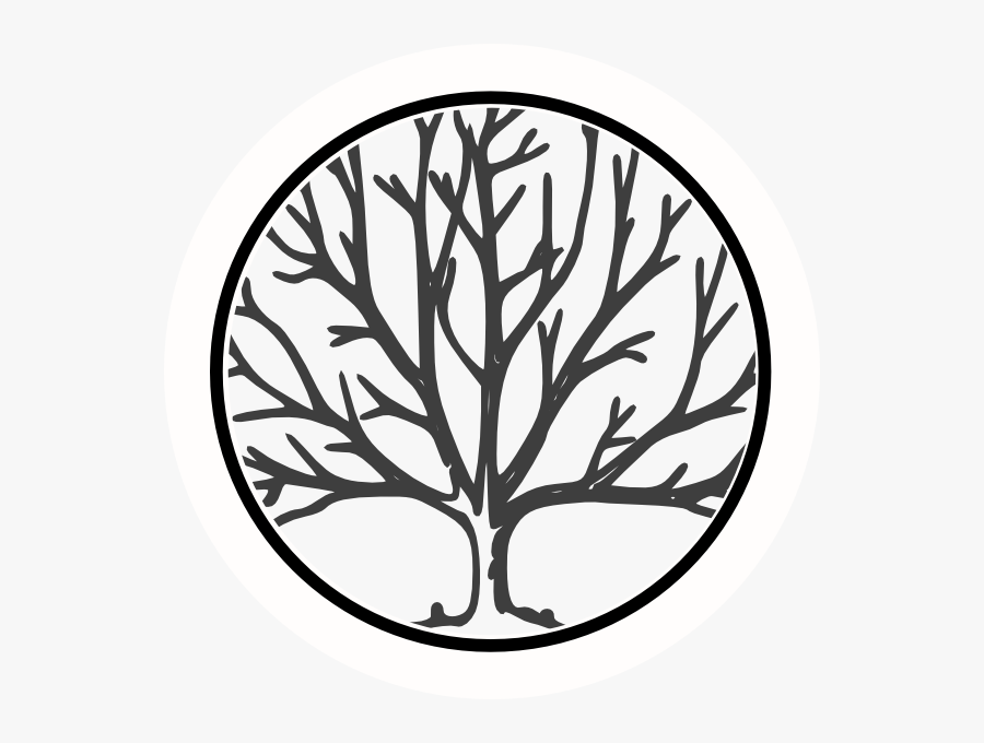 Black And White Oak Tree Clipart - Tree Paint Black And White, Transparent Clipart