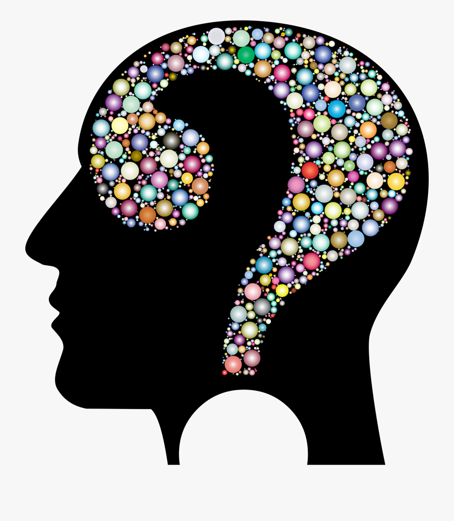 Colorful Question Head Circles 4 Clip Arts - Psychology Clipart, Transparent Clipart