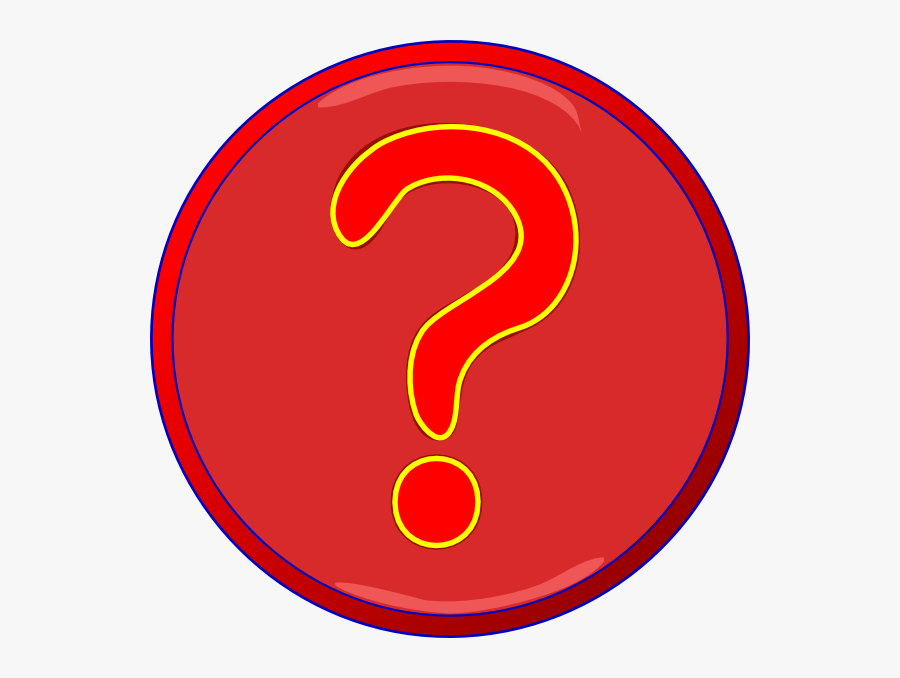 Red Question Mark Inside Darker Red Circle, Blue Border - Gloucester Road Tube Station, Transparent Clipart