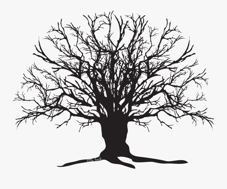 Tree Silhouette Oak Clip Art - Creepy Tree Silhouette Png, Transparent Clipart