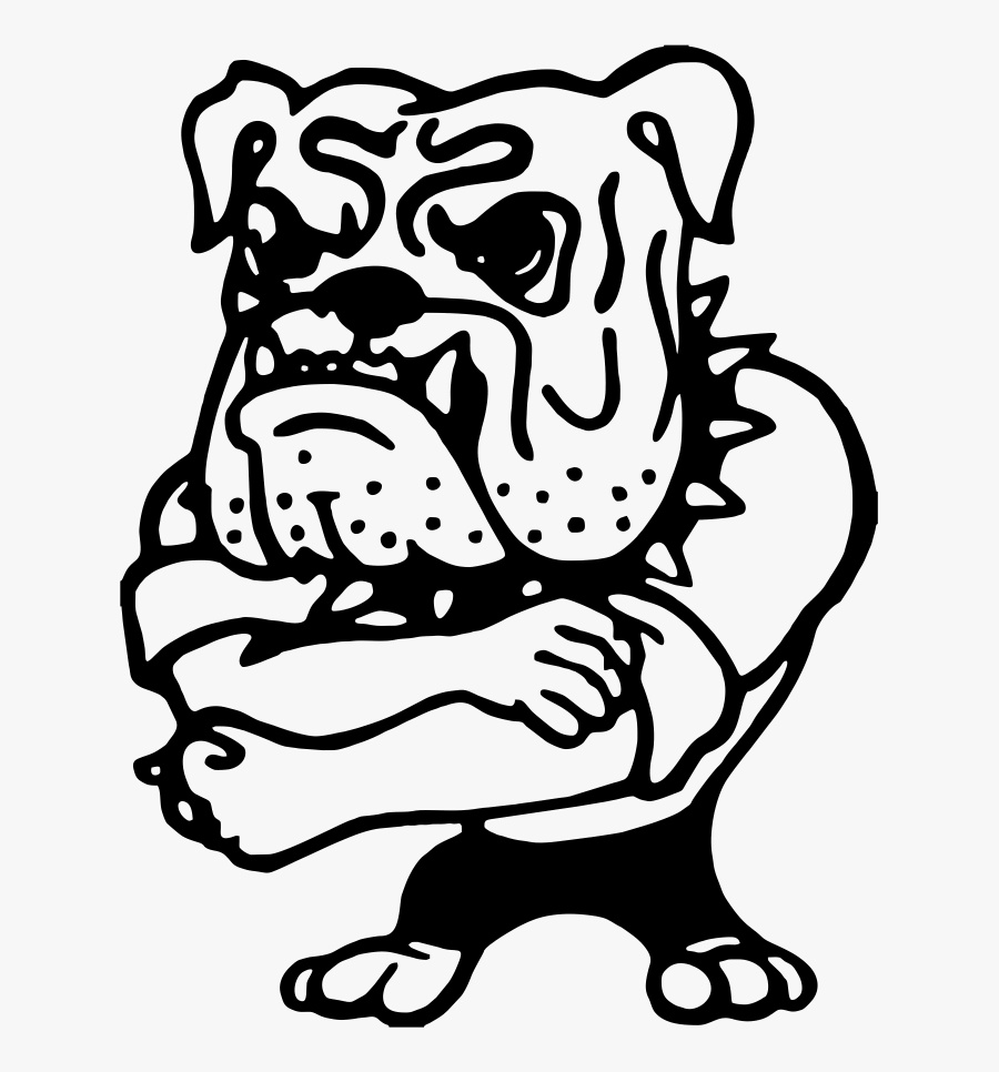 Bulldog Clipart High School - Tough Clipart Black And White, Transparent Clipart