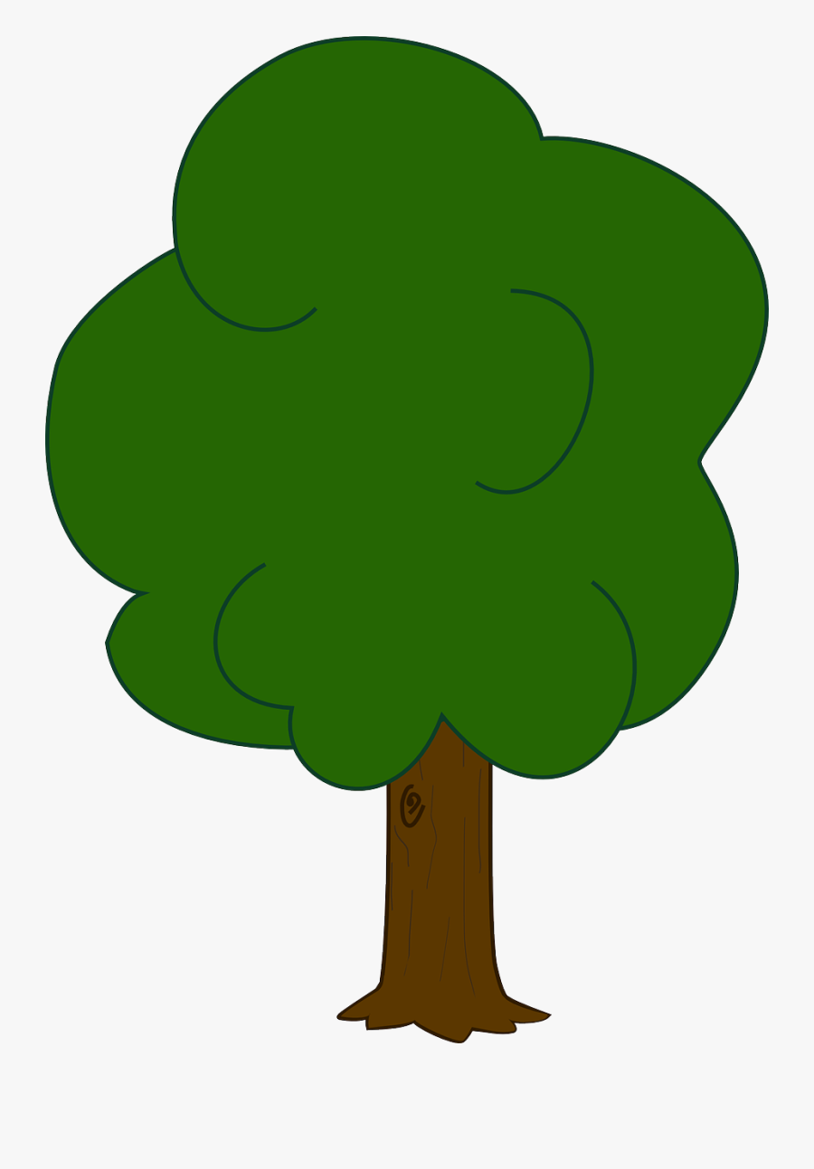 Free Colored Oak Tree - Oak Tree Cartoon, Transparent Clipart