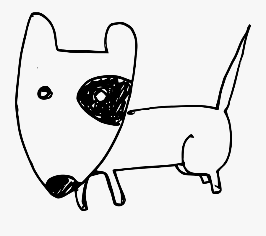 Cartoon English Bull Terrier - Dog Bull Terrier Cartoon, Transparent Clipart