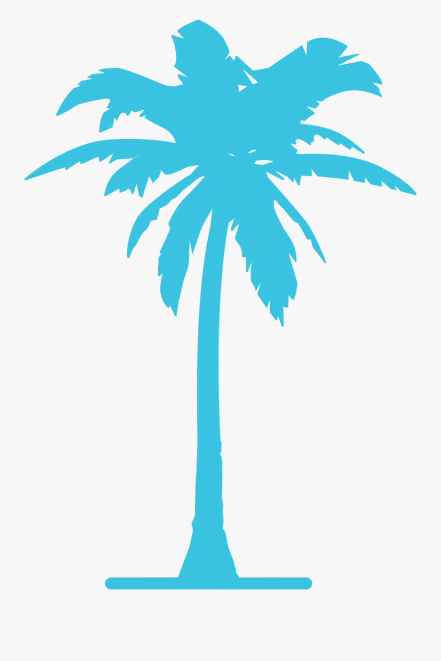 Transparent Pool Clip Art - Blue Palm Tree Png, Transparent Clipart