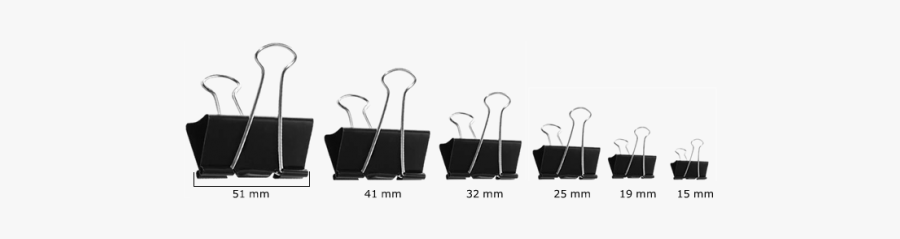Binder Clips Black - Prendedor De Papel Genmes, Transparent Clipart