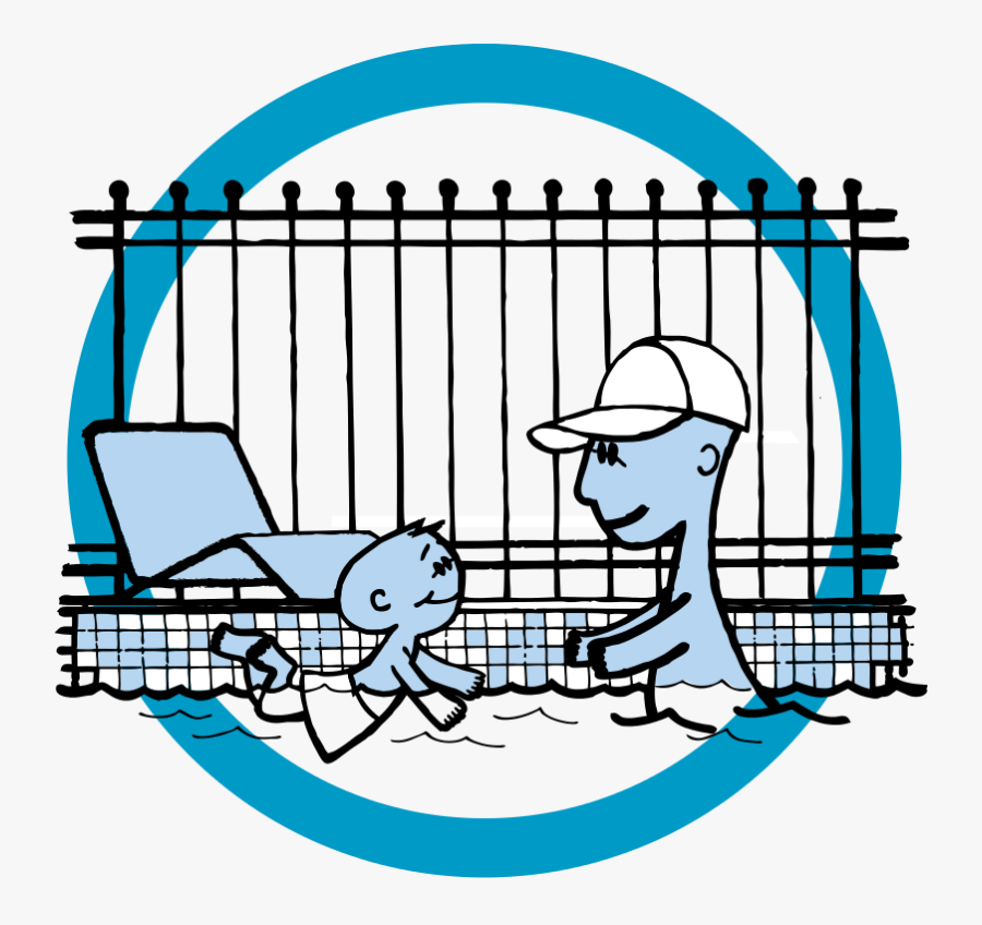 Child In Pool Clip Art - Pool Fence Clip Art, Transparent Clipart