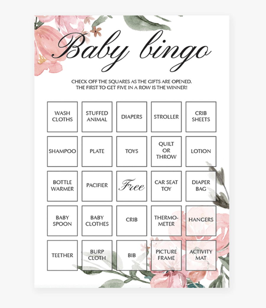 Clip Art Bingo Baby - Price Is Right Baby Game Template, Transparent Clipart