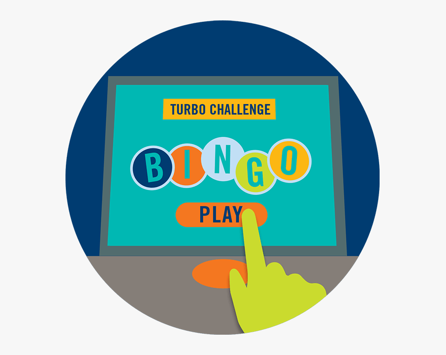 A Finger Touches The Play Button On The Turbochallenge - Circle, Transparent Clipart