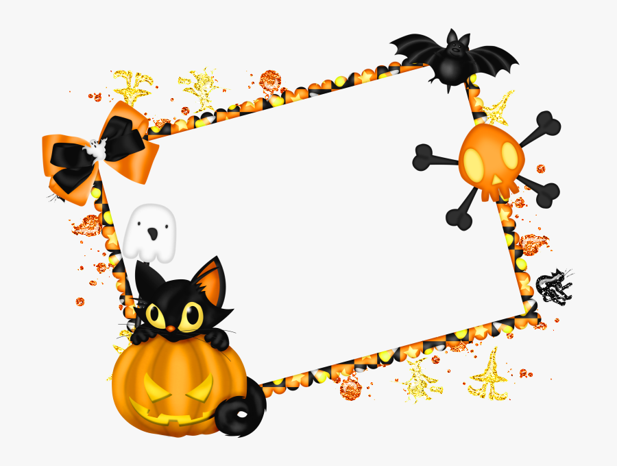 Clip Art Royalty Free Halloween Clipart Border - Transparent Background Halloween Frame, Transparent Clipart