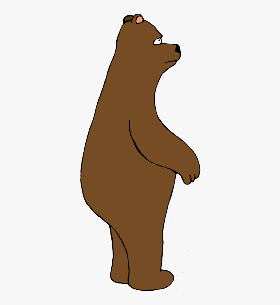 Cartoon Bear Standing Up, Transparent Clipart