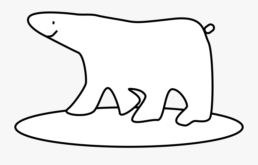 Polar Bear On Ice Example Image, Transparent Clipart