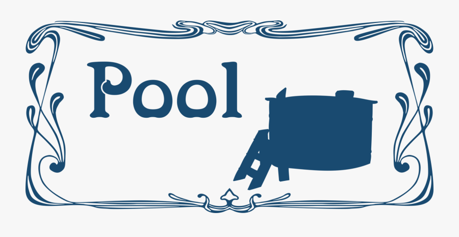 Pool Sign Svg Clip Arts - Text Box Frame Png, Transparent Clipart