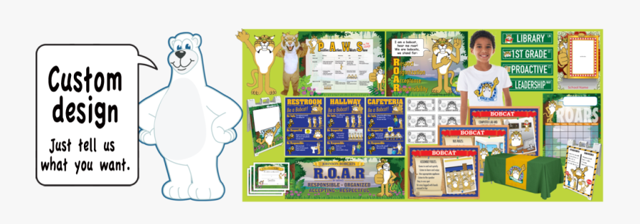 Pbis Posters Polar Bear Mascot Clip Art - Clip Art, Transparent Clipart