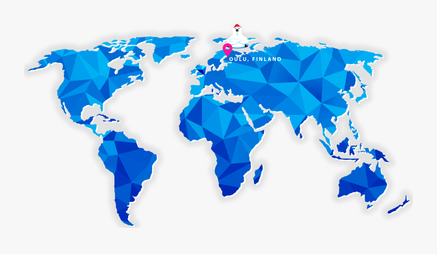 Polar Bear Pitching - World Map Silhouette Png, Transparent Clipart