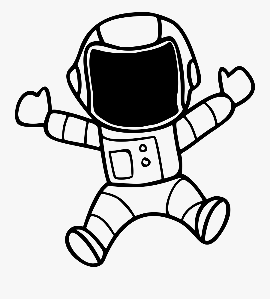 Astronaut Space Suit Outer Space Line Art Spaceman - Space Suit Clip Art, Transparent Clipart