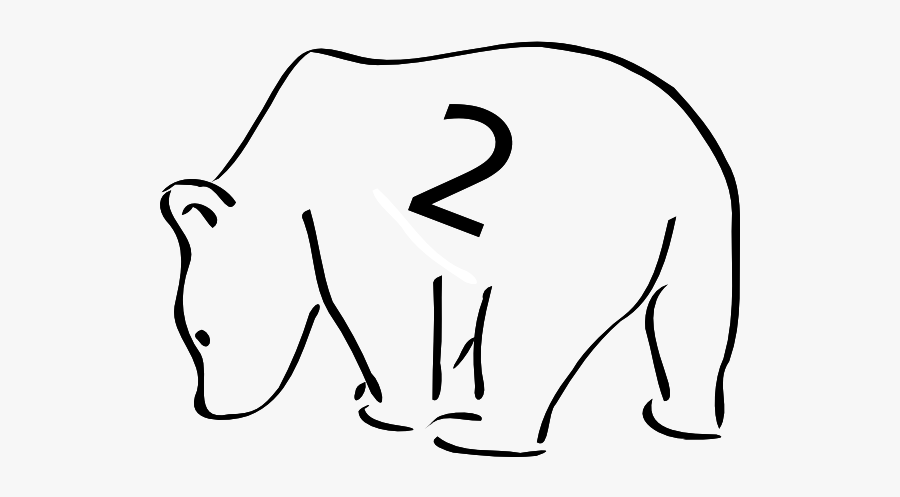 Polar Bear Clip Art Free - Black And White Bear Clipart, Transparent Clipart