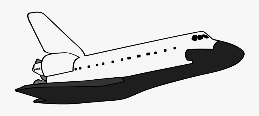 You Can Use This Simple Space Shuttle Clip Art On Your - Space Shuttle Black And White Clipart, Transparent Clipart