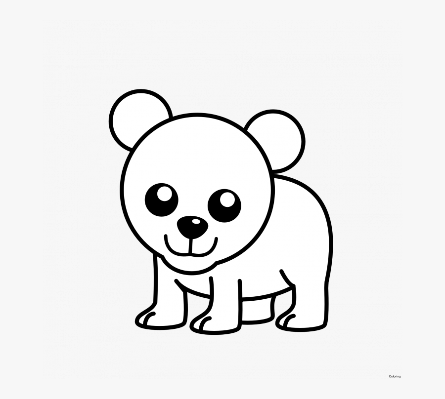 Polar Bear Drawing Easy Cute, Transparent Clipart
