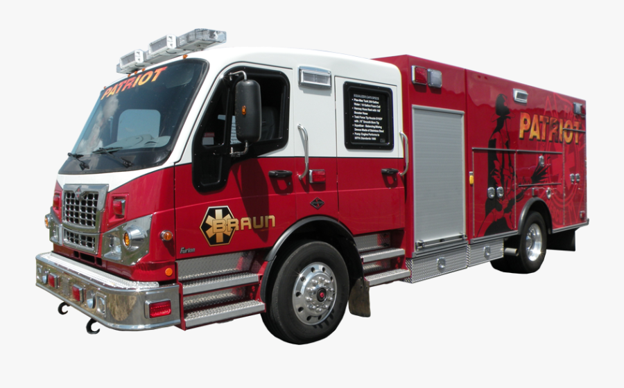 Braun Fire Truck Ambulance - Bridgeville Volunteer Fire Department, Transparent Clipart