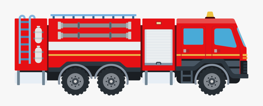 Firefighter Clipart Vehicle - Fire Truck Vector Png, Transparent Clipart