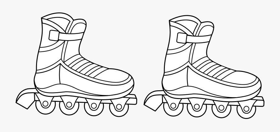 Roller Skating Clipart Black And White, Transparent Clipart