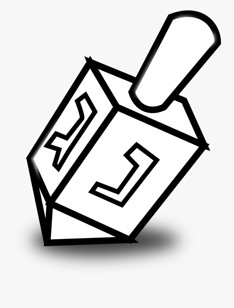 Dreidel Clipart Black And White, Transparent Clipart
