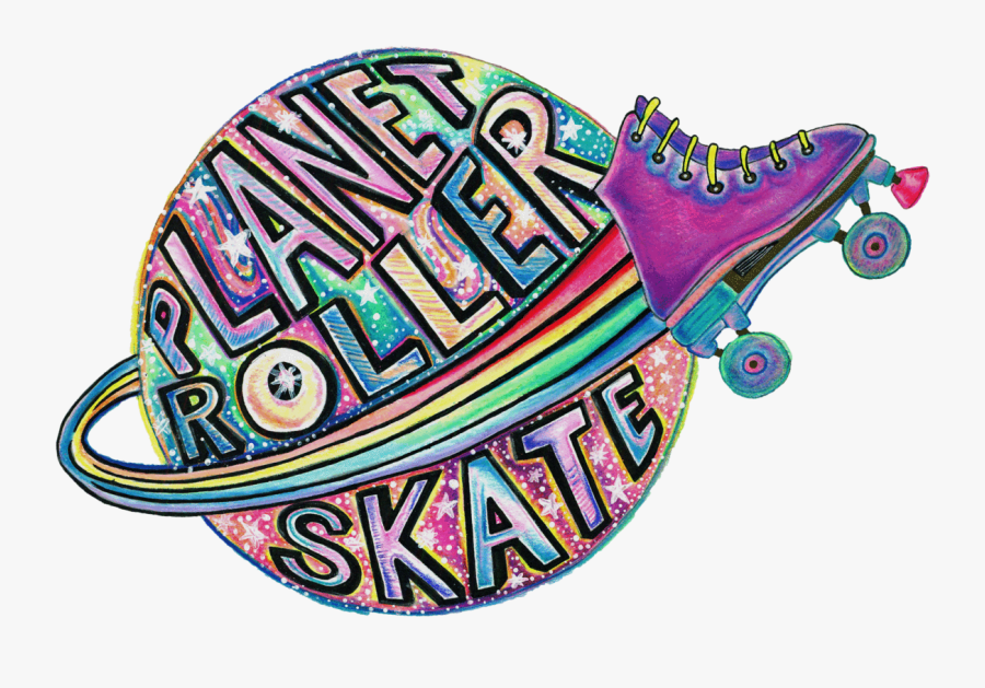 Planet Roller Skate Stickers, Transparent Clipart