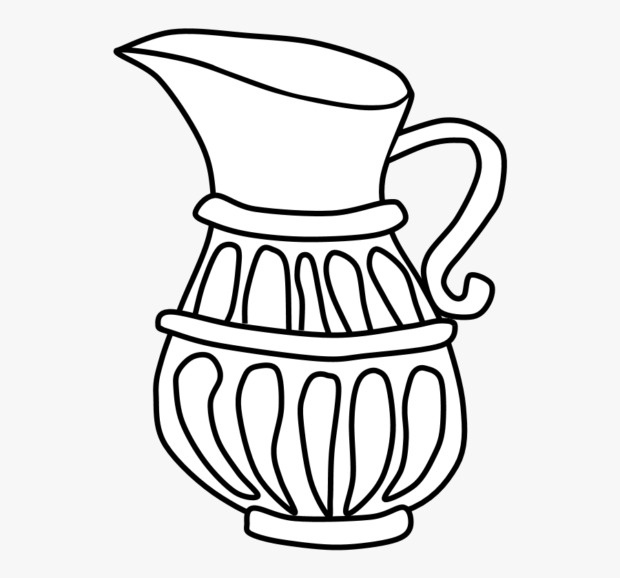 Transparent Hanukkah Clipart Black And White - Cartoon Jug Png, Transparent Clipart