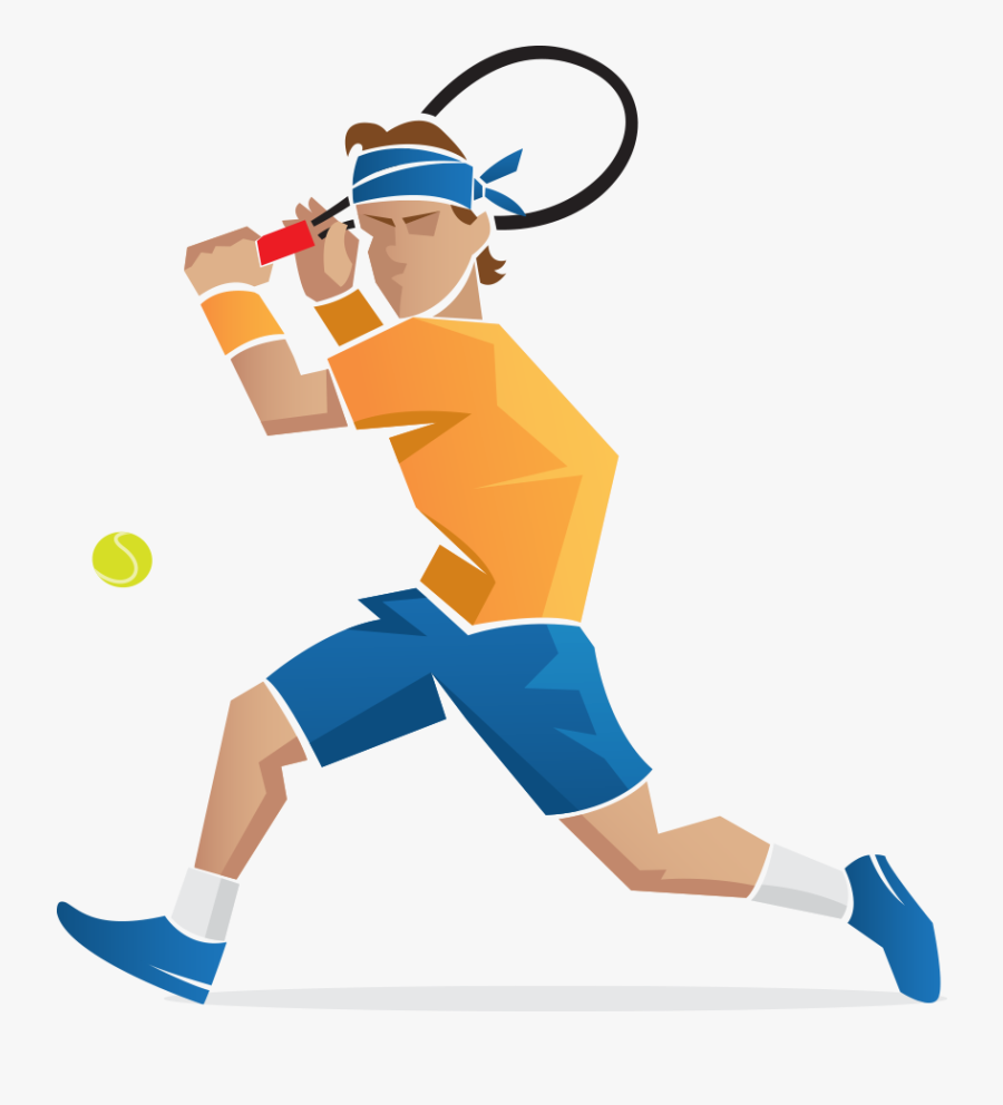 Athlete Tennis Player Euclidean Vector Clip Art - Tennis Player Vector Png, Transparent Clipart