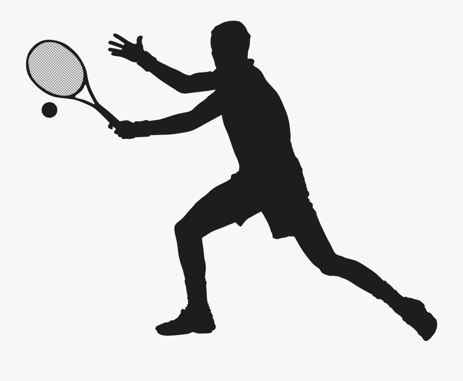 Ball Silhouette At Getdrawings Com Free For - Silhouette Tennis Player Png, Transparent Clipart
