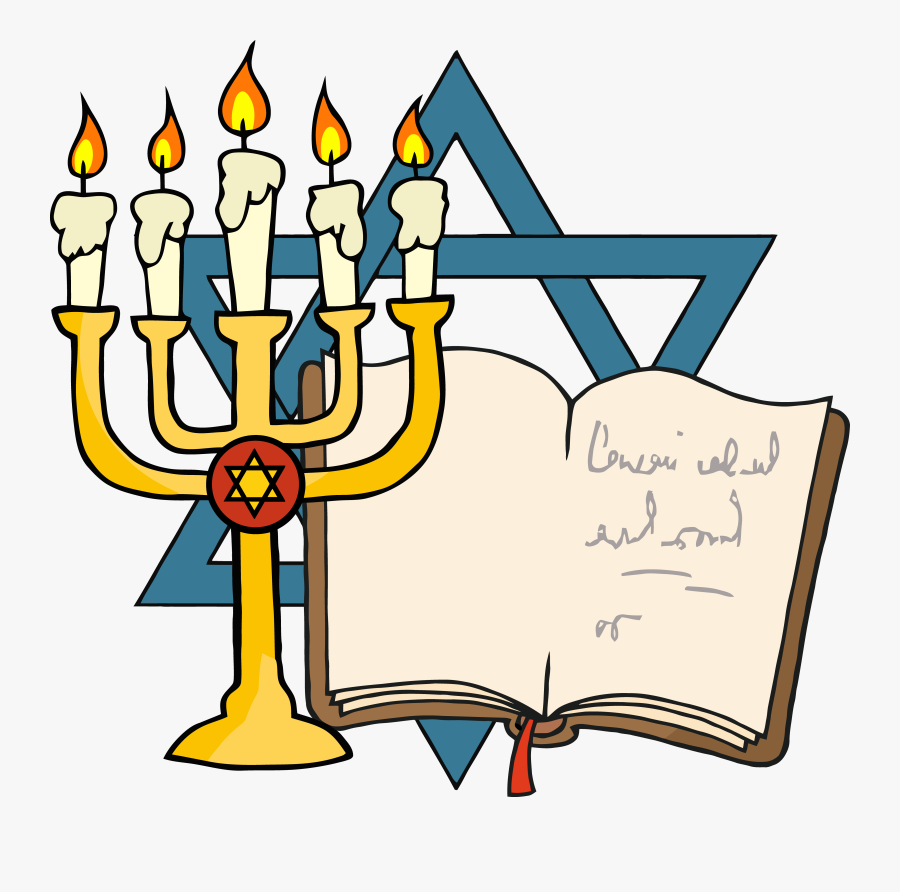 Hanukkah Clipart Star - Star Of David And Menorah, Transparent Clipart