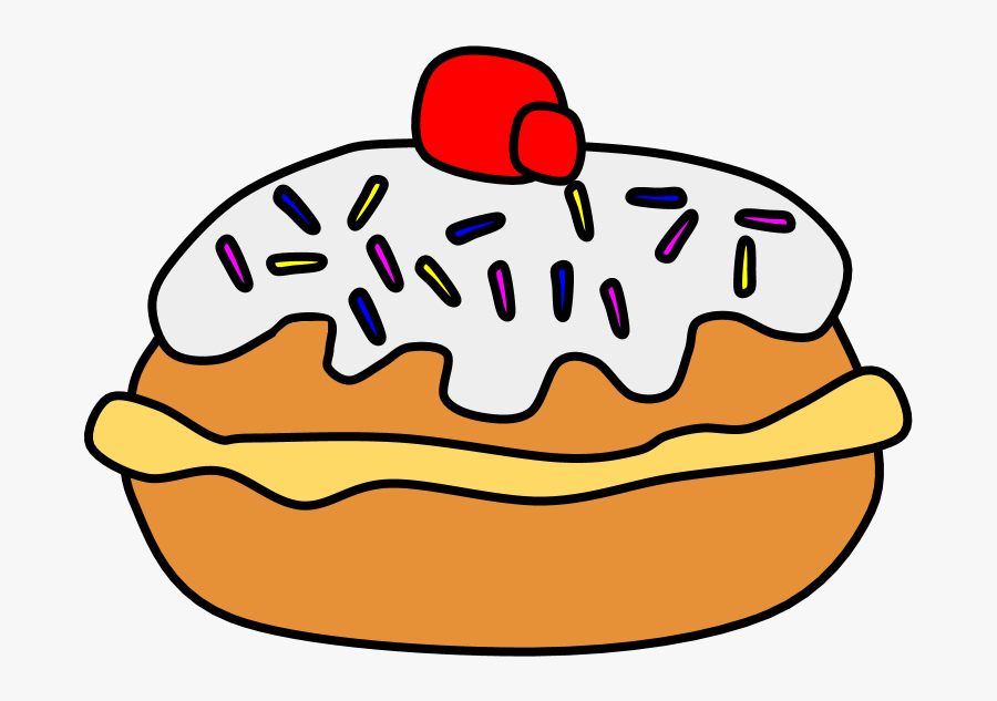 Sufganiyot, Fried Doughnut, Sprinkles, Cream Filling, Transparent Clipart